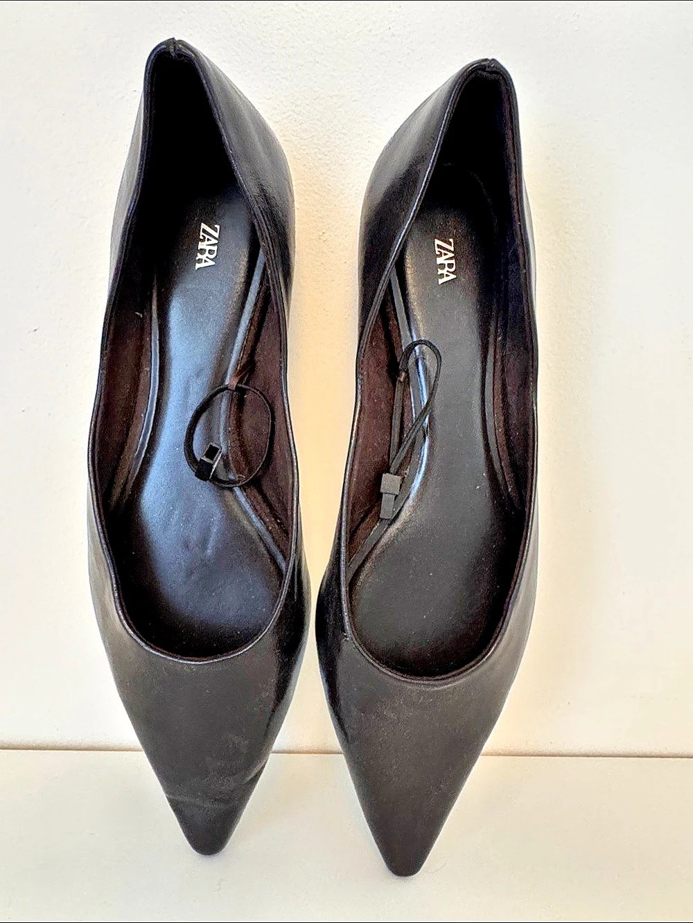 Zara Pointed Toe Heels in Black EU 38